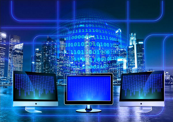 Picture of computer screens